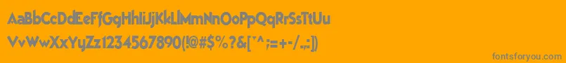 Bestsevenfont77RegularTtcon Font – Gray Fonts on Orange Background