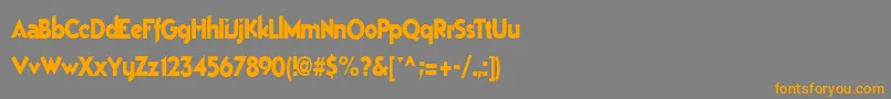 Шрифт Bestsevenfont77RegularTtcon – оранжевые шрифты на сером фоне