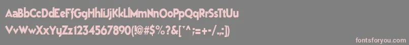 フォントBestsevenfont77RegularTtcon – 灰色の背景にピンクのフォント