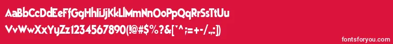 フォントBestsevenfont77RegularTtcon – 赤い背景に白い文字