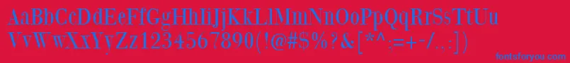 Giambattistaduemille Font – Blue Fonts on Red Background