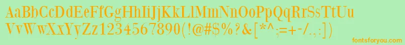 Giambattistaduemille Font – Orange Fonts on Green Background