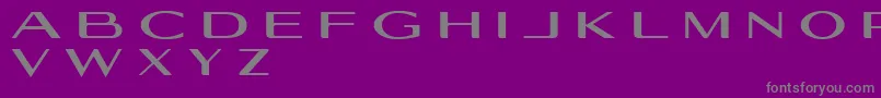 フォントGeogiquas – 紫の背景に灰色の文字