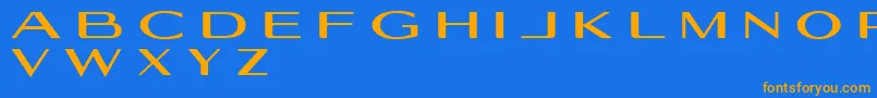 Police Geogiquas – polices orange sur fond bleu
