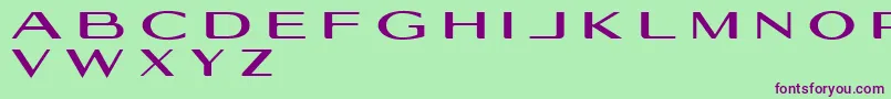 Geogiquas-Schriftart – Violette Schriften auf grünem Hintergrund