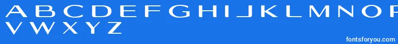 フォントGeogiquas – 青い背景に白い文字