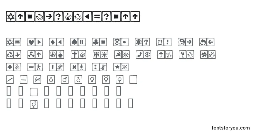 Шрифт Alesignscagell – алфавит, цифры, специальные символы