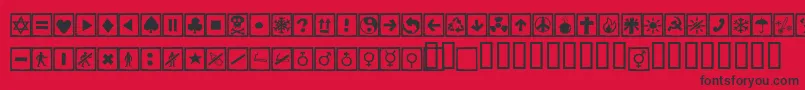 Alesignscagell Font – Black Fonts on Red Background