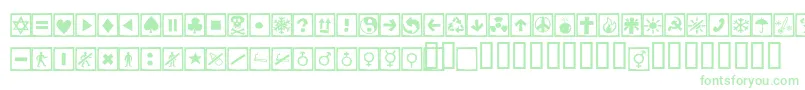 Alesignscagell-fontti – vihreät fontit valkoisella taustalla