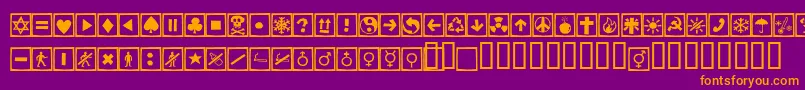 Alesignscagell Font – Orange Fonts on Purple Background