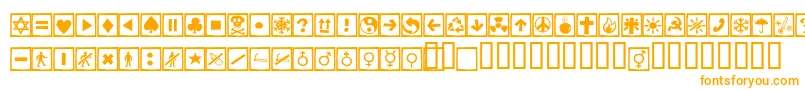 Шрифт Alesignscagell – оранжевые шрифты на белом фоне