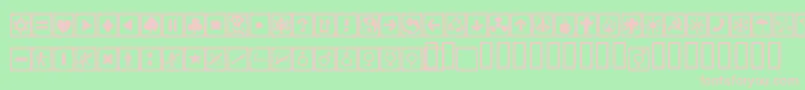 Alesignscagell Font – Pink Fonts on Green Background