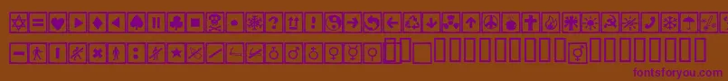 Alesignscagell Font – Purple Fonts on Brown Background