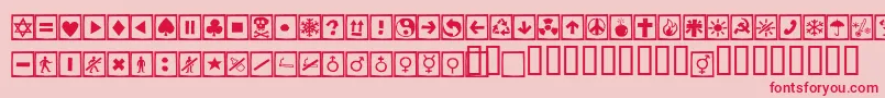 Шрифт Alesignscagell – красные шрифты на розовом фоне