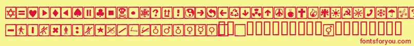 Alesignscagell Font – Red Fonts on Yellow Background