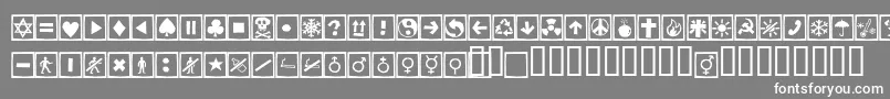Шрифт Alesignscagell – белые шрифты на сером фоне