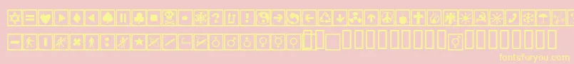 Alesignscagell Font – Yellow Fonts on Pink Background