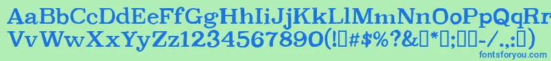 CfpetersonpersonalRegular Font – Blue Fonts on Green Background