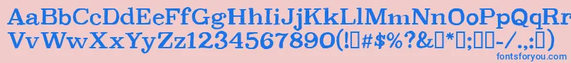 CfpetersonpersonalRegular Font – Blue Fonts on Pink Background