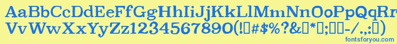 CfpetersonpersonalRegular Font – Blue Fonts on Yellow Background