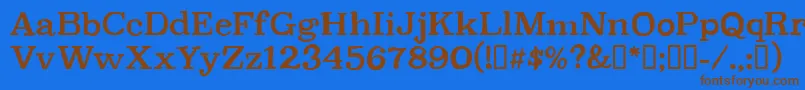 CfpetersonpersonalRegular Font – Brown Fonts on Blue Background