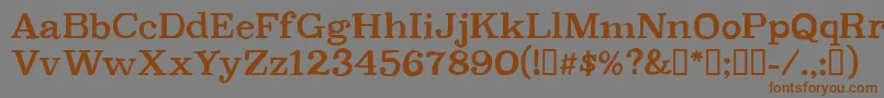 CfpetersonpersonalRegular Font – Brown Fonts on Gray Background