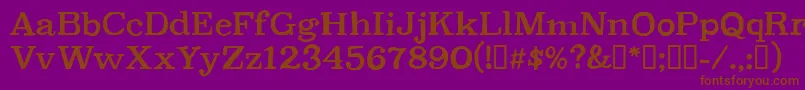 CfpetersonpersonalRegular Font – Brown Fonts on Purple Background