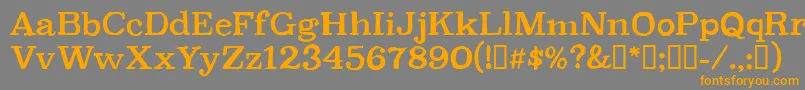 CfpetersonpersonalRegular Font – Orange Fonts on Gray Background