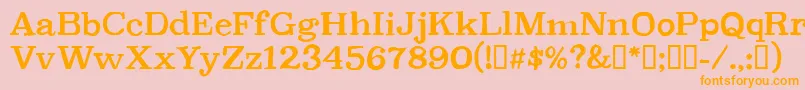 CfpetersonpersonalRegular Font – Orange Fonts on Pink Background