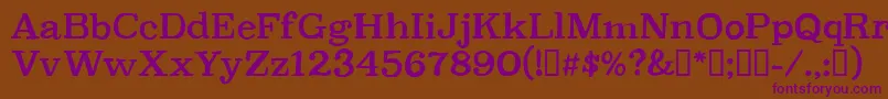 CfpetersonpersonalRegular Font – Purple Fonts on Brown Background