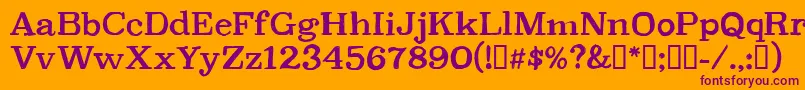 CfpetersonpersonalRegular Font – Purple Fonts on Orange Background