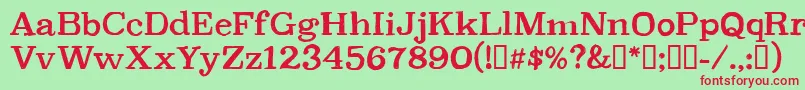 CfpetersonpersonalRegular Font – Red Fonts on Green Background