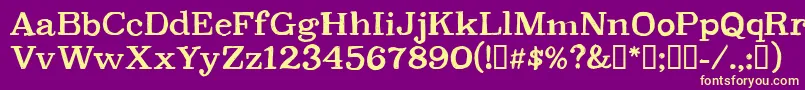 CfpetersonpersonalRegular Font – Yellow Fonts on Purple Background