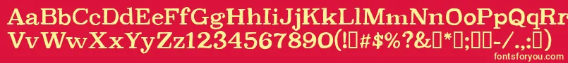 CfpetersonpersonalRegular Font – Yellow Fonts on Red Background