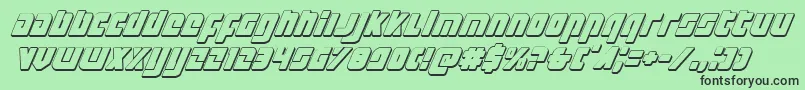 Exoplanet3Dital Font – Black Fonts on Green Background