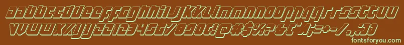 Exoplanet3Dital Font – Green Fonts on Brown Background