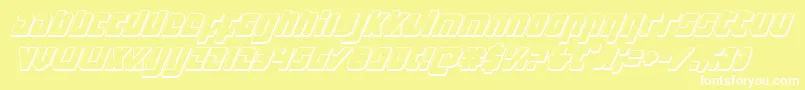 Exoplanet3Dital Font – White Fonts on Yellow Background