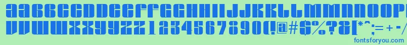 AGlobus Font – Blue Fonts on Green Background