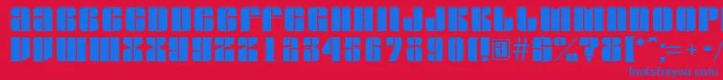 AGlobus Font – Blue Fonts on Red Background