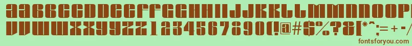 AGlobus Font – Brown Fonts on Green Background