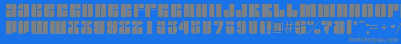 フォントAGlobus – 青い背景に灰色の文字