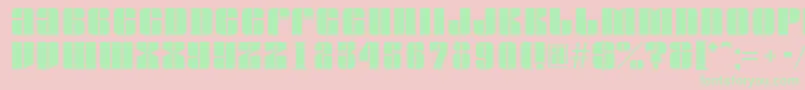 フォントAGlobus – ピンクの背景に緑の文字
