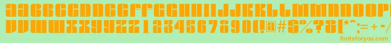 AGlobus Font – Orange Fonts on Green Background