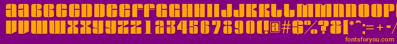 AGlobus Font – Orange Fonts on Purple Background