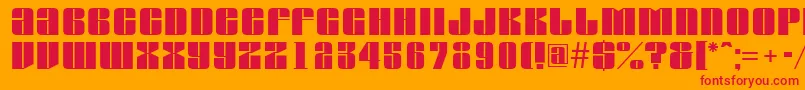 AGlobus Font – Red Fonts on Orange Background