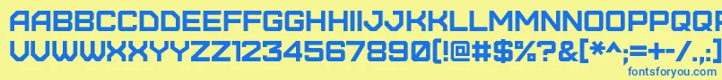 Furore Font – Blue Fonts on Yellow Background