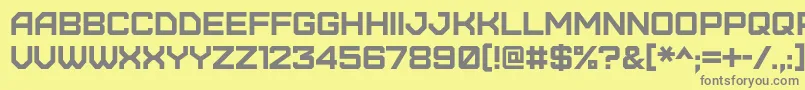 フォントFurore – 黄色の背景に灰色の文字