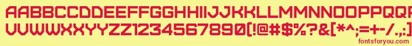 Furore Font – Red Fonts on Yellow Background