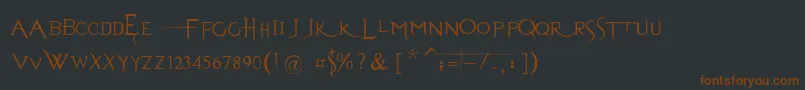 EvanescentP-fontti – ruskeat fontit mustalla taustalla