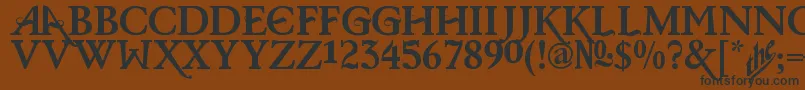 BarisCerinRegular Font – Black Fonts on Brown Background